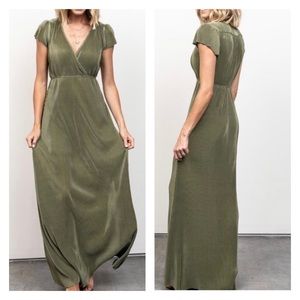 BALTIC Born Athena Maxi Dress in Sage Green XL NWT